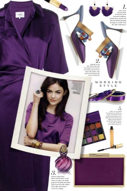 Purple Wrap Dress!- Combinaciónde moda