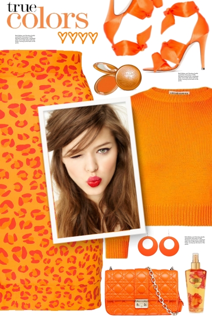 Orange Leopard Skirt!