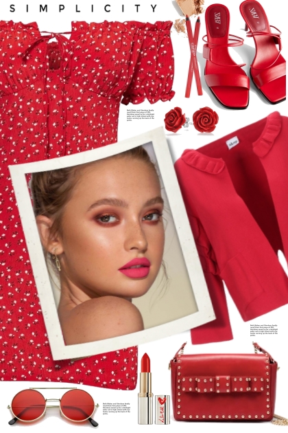 Red Floral Dress!- Fashion set