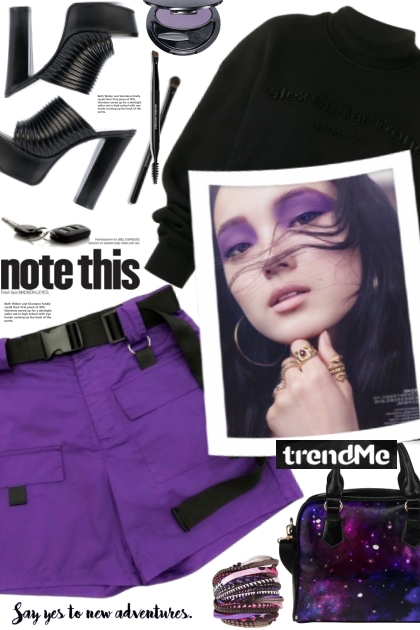 Purple Shorts!- Modekombination