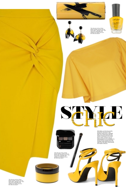 Yellow Pencil Skirt!- Модное сочетание