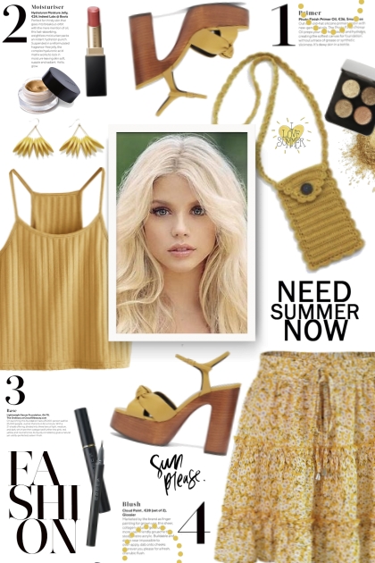 Yellow Floral Skirt!- Combinaciónde moda