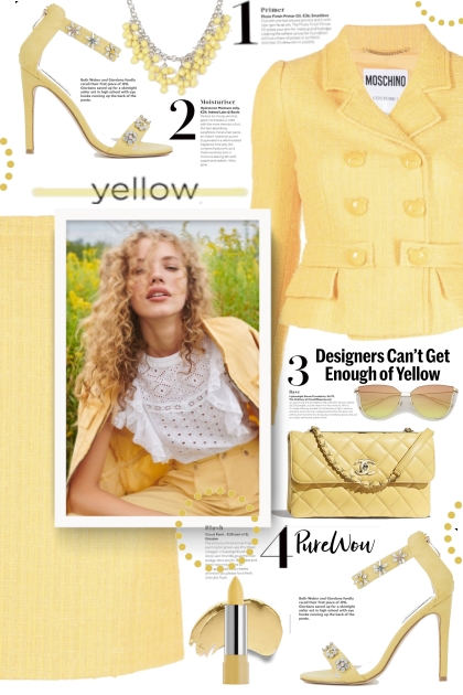 Moschino Yellow Suit!- Modna kombinacija
