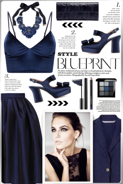 Navy Balenciaga Clutch!- Fashion set