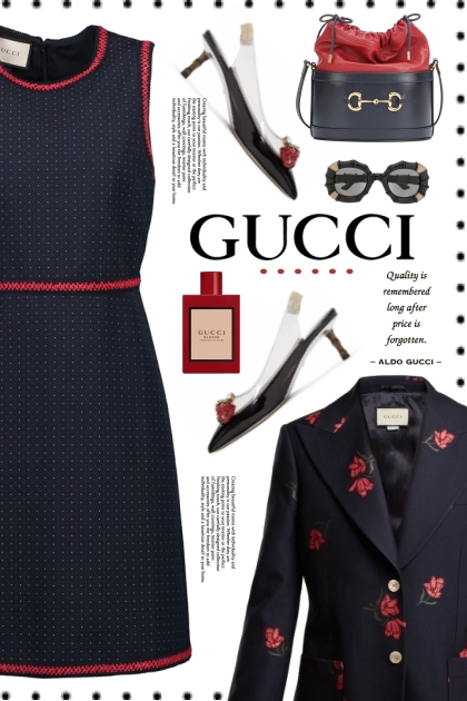 Navy Gucci Dress!- Fashion set