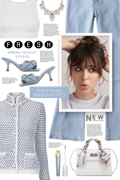 Spring Ready Blue & White!- Combinaciónde moda