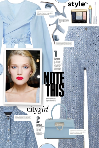 City Girl Blue Suit!- combinação de moda