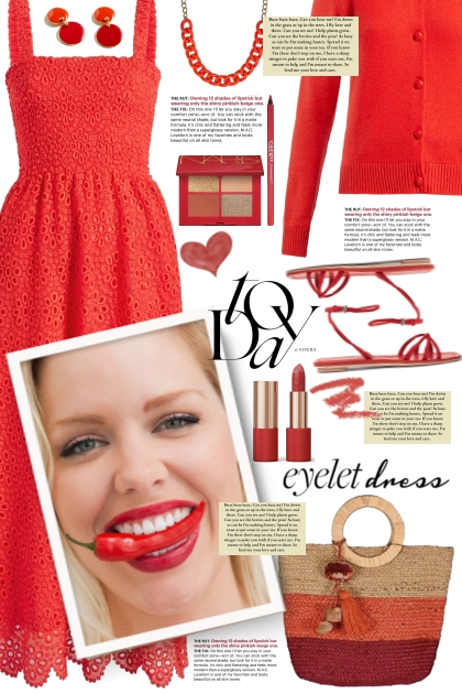 Coral Eyelet Maxi Dress!- combinação de moda