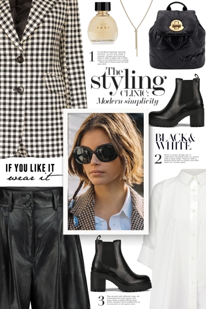 Black & White Check Jacket!- Combinaciónde moda