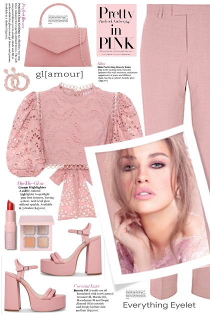 Pink Eyelet Top!- Fashion set