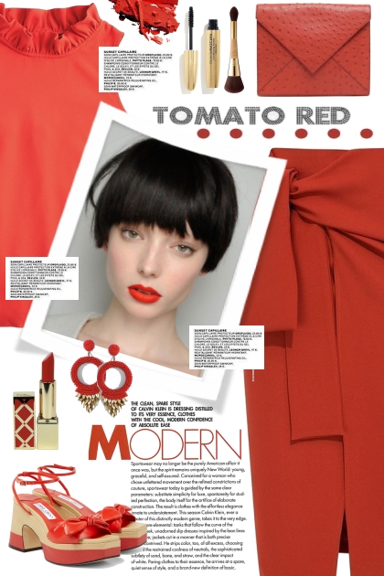 Modern Tomato Red Top!- Модное сочетание