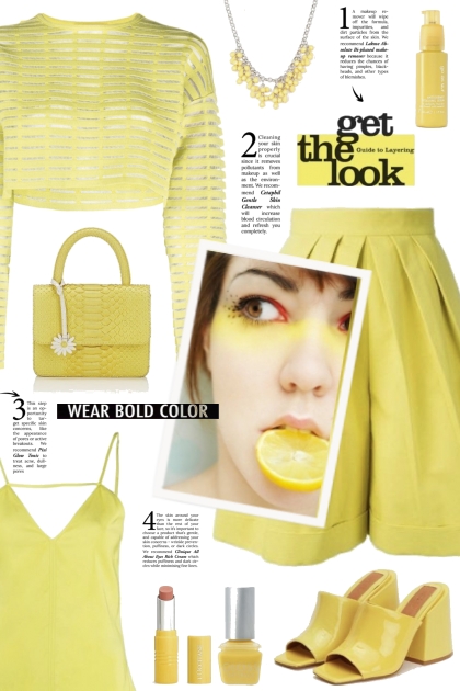 Genny Yellow Crop Top!- Modekombination