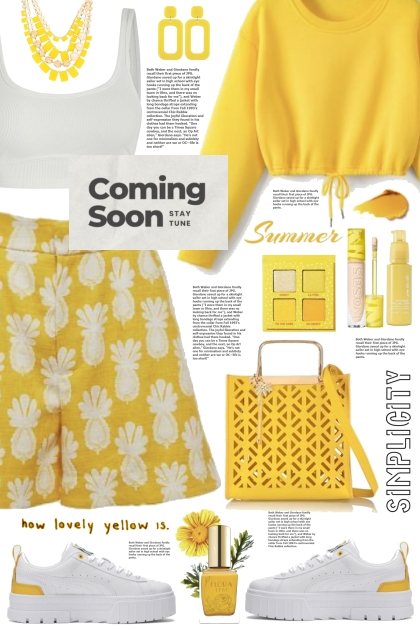 Pineapple Print Shorts!- コーディネート