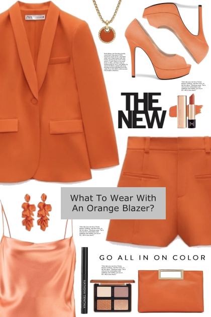 Orange Zara Blazer!- combinação de moda