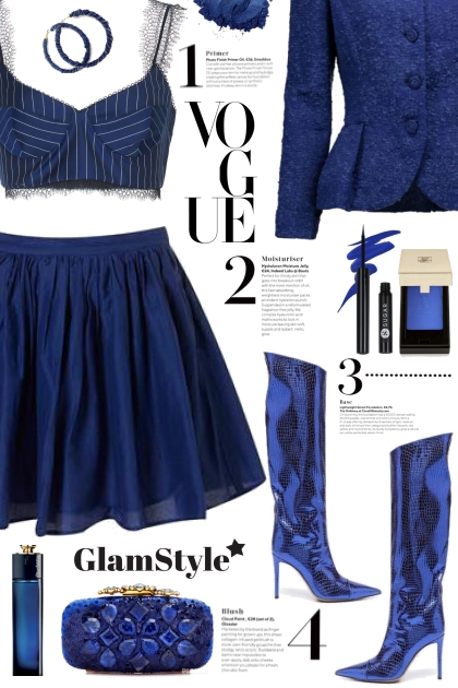 Glam Style In Blue!- Modna kombinacija