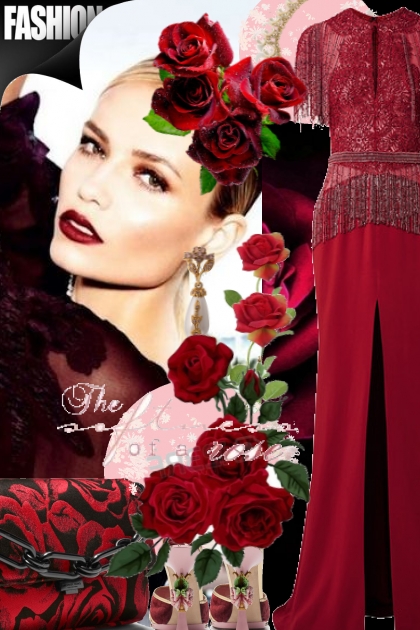 Røde roser- combinação de moda