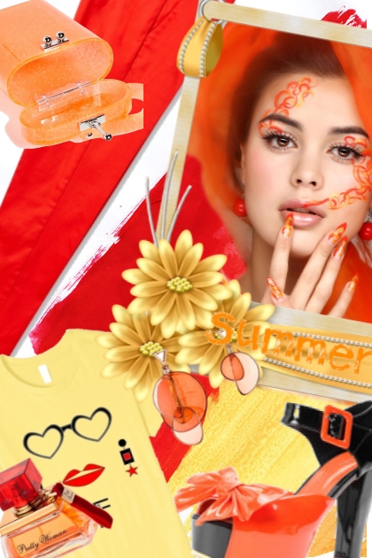 Orange sommer- Fashion set