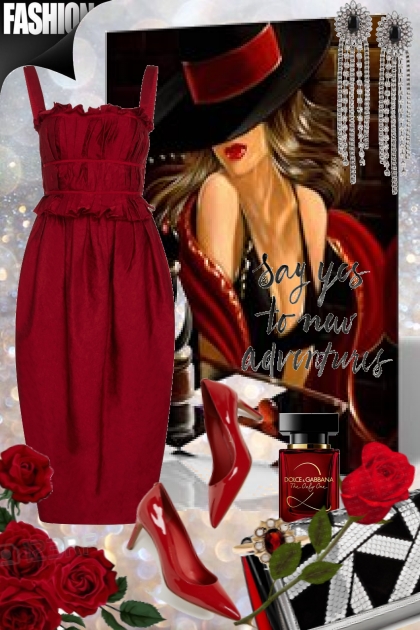 Rød kjole- Fashion set