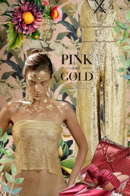 Pink and gold- Modna kombinacija
