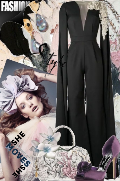 Black jumpsuit 14-8- Combinazione di moda