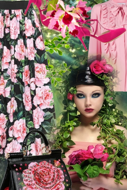 Pink-Green- combinação de moda