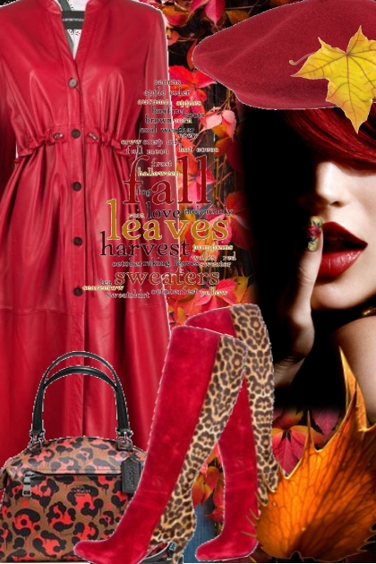 Red autumn- Fashion set