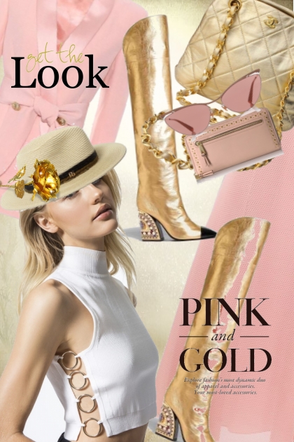 Pink and gold 3-9- Fashion set