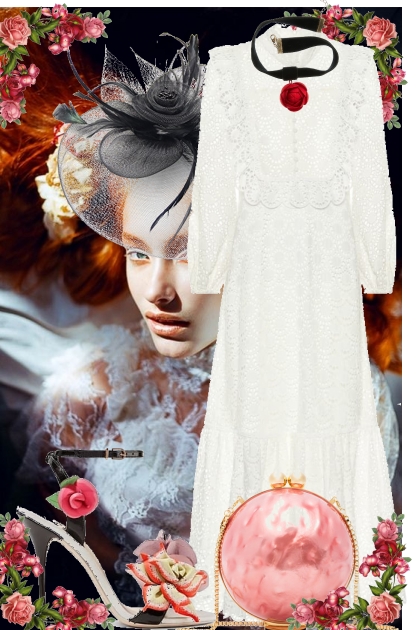 Romantisk hvit kjole 5-9- Modna kombinacija