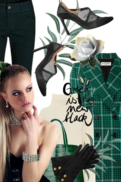 Grønn rutete jakke- Combinaciónde moda
