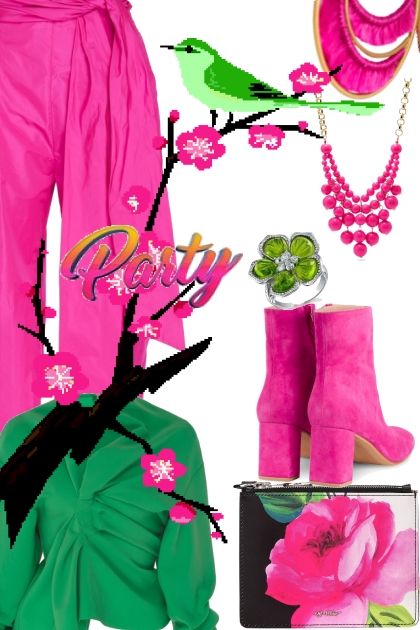 Rosa/grønn 14-9- Fashion set