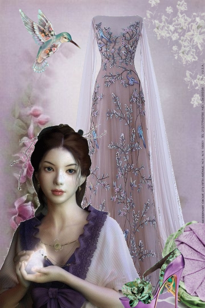 Elegant lilla kjole