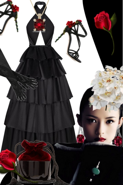 Black gown- Fashion set