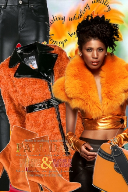 Orange og sort i høst- Fashion set