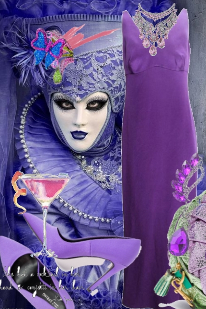 Purple dress 9/10- combinação de moda