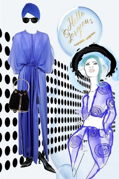 Blue gown- Fashion set