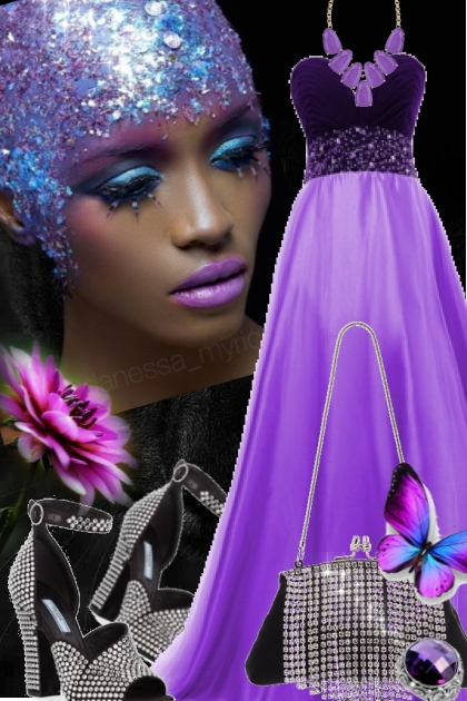 Purple and black 12/10- combinação de moda