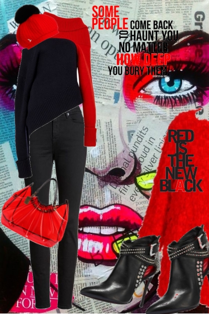 Red-Black- Combinazione di moda