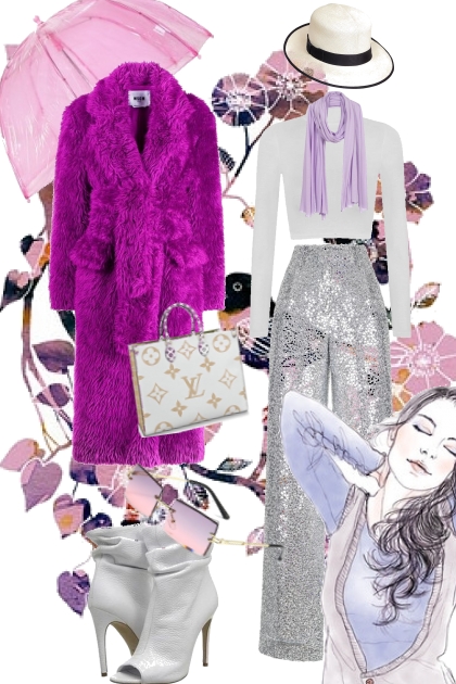 Purple and silver- Fashion set