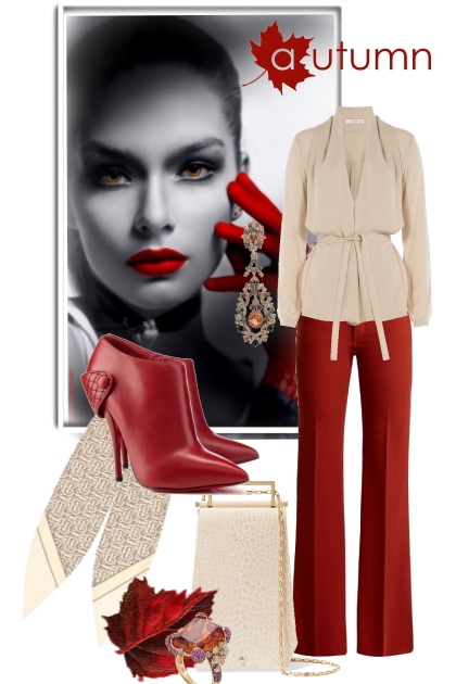 Nude and red- Fashion set