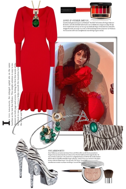 Red dress 4- Combinazione di moda