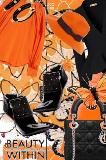 Orange and Black 2- Fashion set