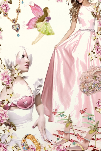 Pink gown - combinação de moda