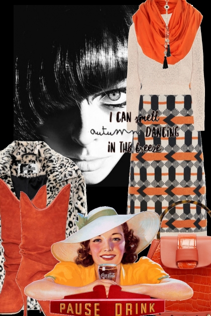 Orange sort og krem - Combinazione di moda