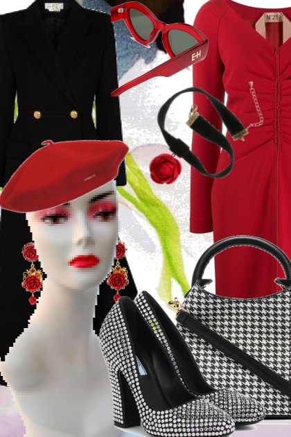Rød sort- Fashion set