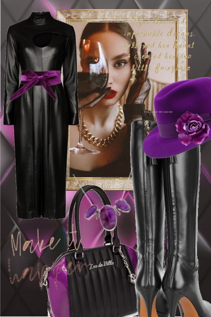 Purple black - Modna kombinacija