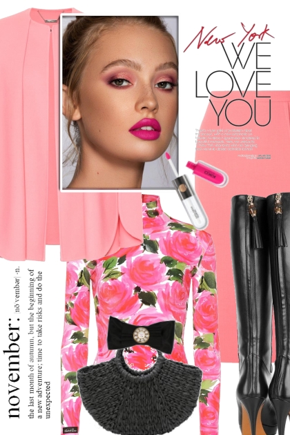Pink and black 4- Fashion set