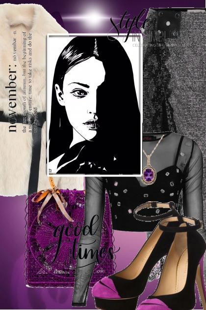 Purple and black 4/11- Combinaciónde moda
