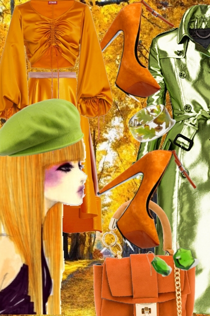 Grønn/oransje 7- Fashion set