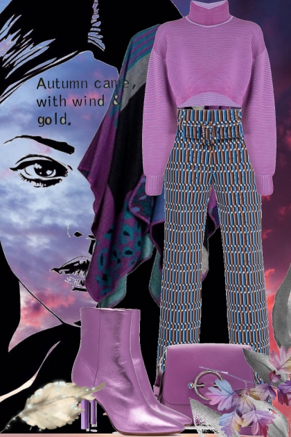 Purple autumn- combinação de moda