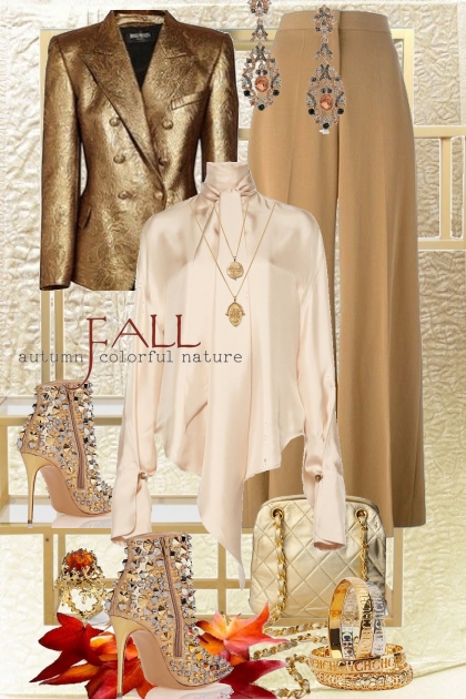 Gull og beige- Fashion set